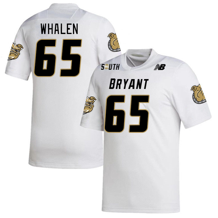 Men-Youth #65 Wyatt Whalen Bryant Bulldogs 2023 College Football Jerseys Stitched Sale-White